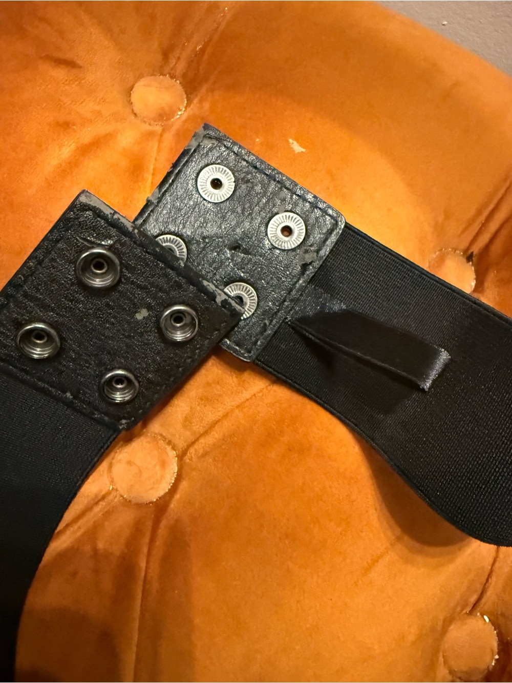 White House Black Market Black Beaded Braided Belt - Picture 3 of 3